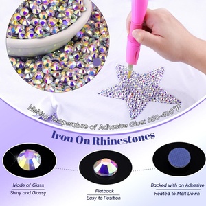 Strass thermocollants de qualité A4, couleurs cristal AB, vente en gros Oleeya Factory pour accessoires de vêtements et robes - Product Image 3