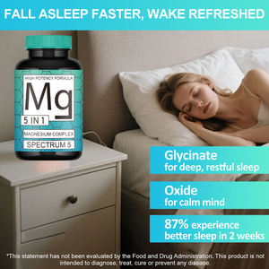 Cápsulas de Complejo de Magnesio 5 en 1 - Suplemento de Magnesio de Alta Potencia de 500 mg - Favorece el Sueño, la Recuperación Muscular y el Estado de Ánimo Relajado - Product Image 3