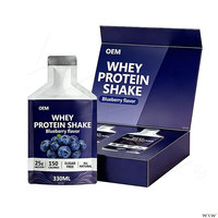 Shake protéiné 25g saveur mangue, récupération musculaire, boost d'énergie, vente en gros, OEM, ODM, marque privée, complément nutritionnel sportif