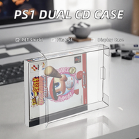 HIGOPLAY Snug Box Protector GP1 PS1 PAL/NTSC-J (PS1 Jepang) Kotak Pelindung Game Video Dual CD Aksesoris Casing Display PET Transparan Kustom