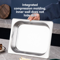 Oulu Wholesale Ensemble de chauffe-plats en acier inoxydable 9L, finition argentée/demi-or/or intégral, avec couvercle et support pliant pour buffet