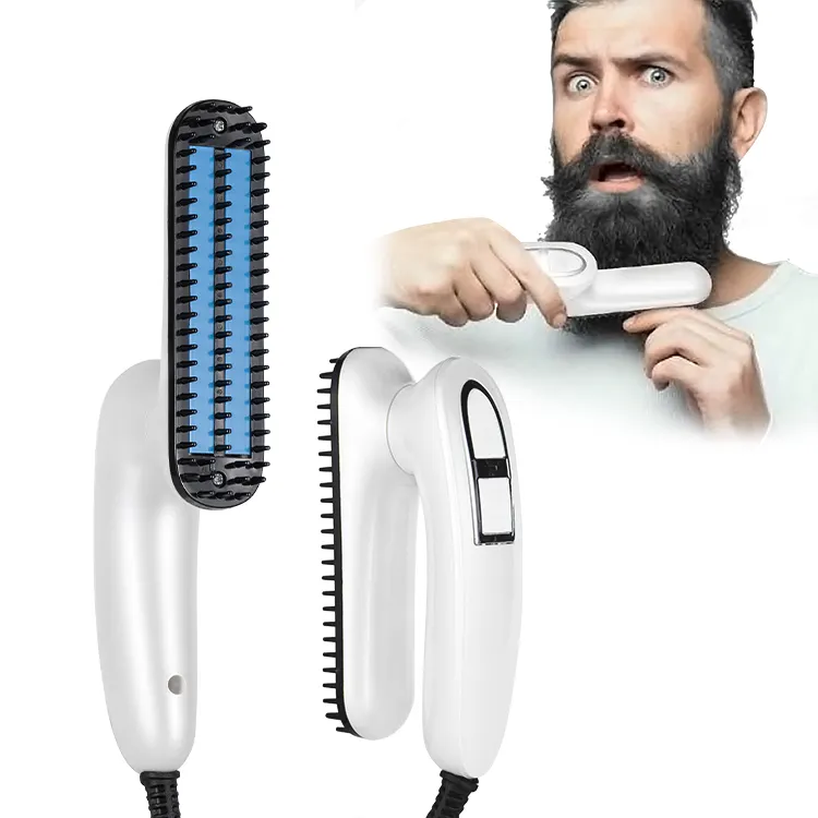 beard straightening comb electric hair style straightener quick men straightening beard comb hot