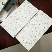 Dalles de plafond acoustiques en fibres minérales ignifuges de classe A, 2x2 pieds et 2x4 pieds, panneaux carrés pour hôpitaux, cliniques, laboratoires