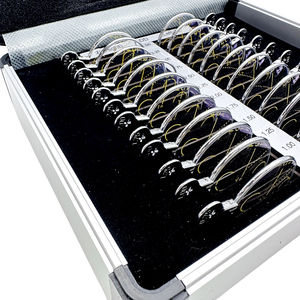 Ensemble de 22 lentilles d'essai progressives pour équipements optiques, les plus populaires, avec anneaux métalliques, plateau et étui en aluminium PSL-22, pour usage ophtalmique - Product Image 3