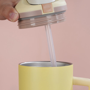 Modern <b>Large</b> Capacity Insulated 304 Stainless Steel Vacuum <b>Flask</b> Bottle Dual Drinking Straw Portable Travel Handle Leak-Proof - Product Image 5