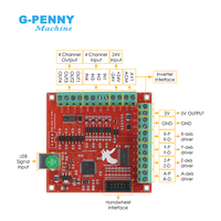 Carte personnalisée Feidiao Interface USB rouge 4 axes Carte d'interface CNC MACH3 Carte de contrôle de mouvement