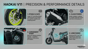 Scooter à essence <span class=keywords><strong>50cc</strong></span> V11-02 EEC Euro 5, <span class=keywords><strong>4</strong></span> <span class=keywords><strong>temps</strong></span>, refroidissement par air, <span class=keywords><strong>cyclomoteur</strong></span> 45 km/h pour adultes, vente chaude - Product Image 4