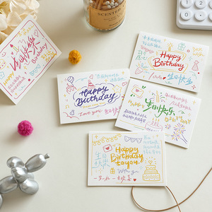 Tarjeta <span class=keywords><strong>de</strong></span> Felicitación Personalizada, Económica, <span class=keywords><strong>de</strong></span> Cartón Reciclado, Impresa en Offset, con Estampado en Caliente, para Festivales - Product Image 4