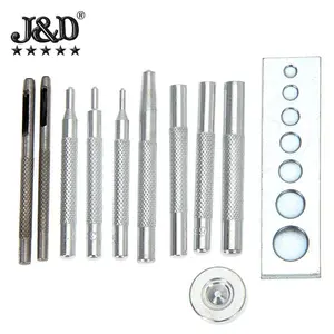 11pcs/set snaps button tool kit Rivet & snaps install the base 7in1 Punch 633/655/831/201 Manual installation tools