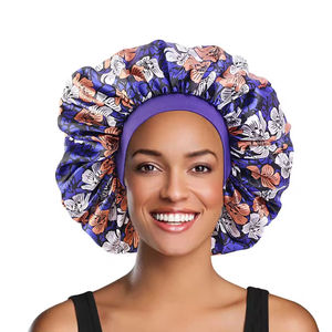 New Arrival Women's Hair Caps Satin Sleeping Cap Patterned Sleeping Hat <b>Extra</b> <b>Large</b> Hair Bonnets - Product Image 1