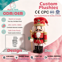 Soldat en peluche personnalisé en coton aux couleurs vives, 11-30 cm, pour décoration de Noël unisexe, conforme RoHS