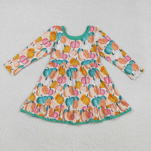 Tenue 2 pièces pour petite fille avec imprimé fantôme, canard et citrouille pour Halloween, t-shirt à manches longues et pantalon évasé à cloche - Product Image 5