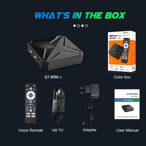 Ban đầu chất lượng cao Q1 mini + TV BOX ANDROID 14 rk3518 Chip 4k phương tiện truyền thông Máy nghe nhạc 2T2R Wifi 6 Quad Core thông minh điều khiển bằng giọng nói 100M LAN - Product Image 6