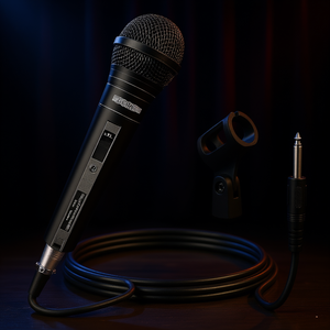Microphone dynamique cardioïde S-Core avec câble XLR pour discours publics, karaoké et soirées, avec interrupteur - Product Image 2