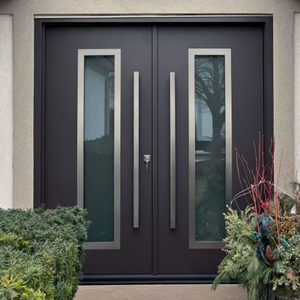 باب دخول أمني حديث بتصميم ديرتشي من الألومنيوم ، أبواب أمنية لمدخل الفيلا والمنازل الخارجية - Product Image 1