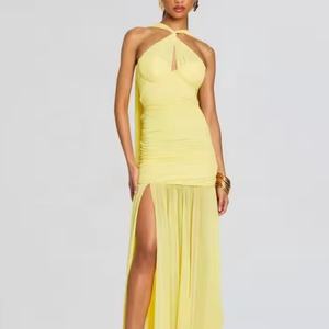 Robes d'automne en gros pour femmes : Robes décontractées, élégantes et modestes, robes moulantes sans manches en mousseline de haute qualité pour soirée - Product Image 2