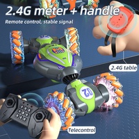 Voiture RC télécommandée sans fil 4 canaux, déformation lumineuse, avec fonctions de torsion, d'escalade, de cascades et de drift, retour automatique, portée 20m