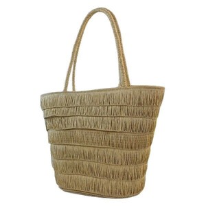 Bolso de mano tejido con borlas para mujer, estilo francés, para verano, vacaciones, playa, con cremallera, de terciopelo piel de melocotón, color bronceado - Product Image 5