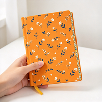 Carnet A5 à couverture rigide en gros, journal floral, couverture personnalisée, pages intérieures et impression des bords, cadeau