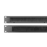 Accesorios de cableado de equipos eléctricos 19 pulgadas 1U Racks Cables Gabinete Cubierta decorativa Panel de placa en blanco de metal en negro