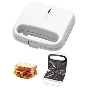 Couvercle fixe en acier inoxydable <span class=keywords><strong>pas</strong></span> <span class=keywords><strong>cher</strong></span> petit 2 tranches triangle plaque gaufrier <span class=keywords><strong>presse</strong></span> gril double face petit déjeuner <span class=keywords><strong>panini</strong></span> sandwich maker - Product Image 2