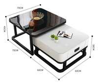 Ensemble de meubles de salon, meuble TV et table basse, style moderne et luxueux, simple
