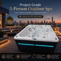 Piscine autoportante rectangulaire en acrylique avec spa intégré 9 pieds, bain à remous de jardin, 22 jets de massage, hydrothérapie, design moderne