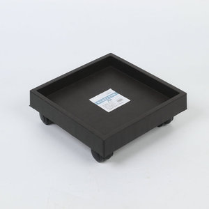 Bac à eau carré mobile avec roulettes, en PP gris, pour plantes d'intérieur et utilisation sur balcon - Product Image 1