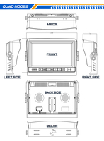 Système de caméra de recul pour voiture de haute qualité 1080P HD IP68 étanche avec écran LCD TFT 7 pouces pour voiture et camion