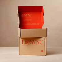 Boîtes d'expédition en carton ondulé personnalisées avec logo imprimé, fermeture magnétique et poignée pour l'emballage de vêtements et de bijoux