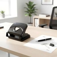 Perforatrice de bureau professionnelle tout métal 20 feuilles portable avec logo personnalisé 2 trous prête à être expédiée
