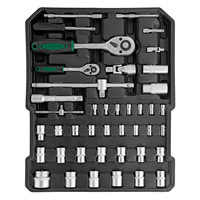 Juego de 799 Herramientas Mecánicas Manuales con Caja de Almacenamiento de Aluminio con Ruedas