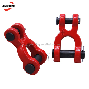 Maillon en acier forgé allié |   Connecteur de levage à fourche en acier thermolaqué rouge - Product Image 3