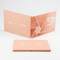 Carte de brochure vidéo enregistrable avec écran LCD de 7 pouces, fabriquée en Chine, avec dépliant plié en papier d'art