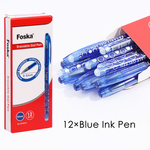 Articles de papeterie en gros : Stylo à encre bleue effaçable par frottement avec capuchons amovibles pour les devoirs, la révision et le travail au bureau - Product Image 6