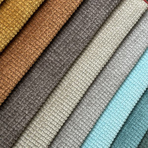 热卖涤纶素色宽羽状条纹灯芯绒天鹅绒提花沙发面料凯特 - Product Image 5