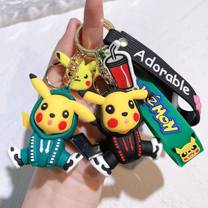 <strong>Pokemoned</strong> Keychain Pikachu <strong>Hoodie</strong> Figure Car Keyring Gift - Product Image 4