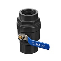 Válvula de bola de plástico de compresión roscada para riego, manual, OEM, de 1/2 y 3/4 pulgadas, UPVC PVC, superventas de fábrica