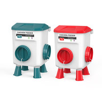 Mangeoire automatique pour volailles en plastique de 8 kg et 12 kg avec port d'alimentation étendu