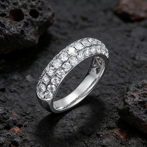 Bague de fiançailles et de mode en or massif 9K/10K/14K/18K avec diamant CVD cultivé en laboratoire certifié IGI, style classique, pour hommes et femmes - Product Image 2