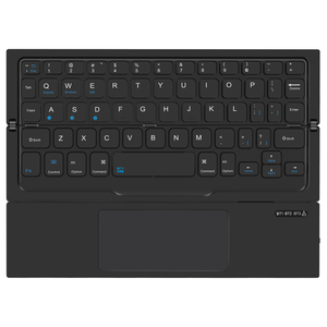 New High Quality Portable <strong>USB</strong> Wireless BT Metal Foldable Rechargeable <strong>Keyboard</strong> with Touch Screen for PC - Product Image 2