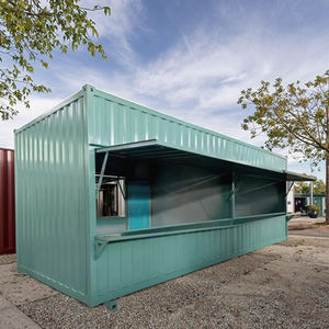 मोबाइल कॉफी के लिए चल प्रीफैब्रिकेटेड स्टील कंटेनर हाउस बार शिपिंग कंटेनर दुकानें-आधुनिक डिजाइन फ्लैट पैक - Product Image 1