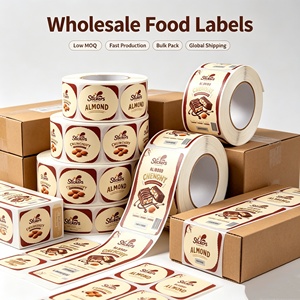 Etiquetas Adhesivas Personalizadas para Alimentos, Redondas, de Papel, con Código de Barras Impreso, para Empaquetado al por Mayor - Product Image 1