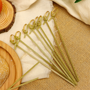 100% compostable tre tự nhiên thắt nút xiên hoa hàng đầu dùng một lần sinh thái Picks cho quán bar - Product Image 3