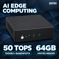 PC Komputasi AI Edge Tanpa Kipas, Kotak Inferensi AI Solid State 64GB untuk Otomatisasi Gudang