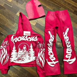 Conjunto Deportivo Personalizado con Logotipo en 3D, Estilo Vintage, Pantalones y Sudadera con Capucha, para Hombre - Product Image 5