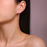 Boucles d'oreilles pendantes en argent sterling 925 avec moissanite taille ronde pour femme, plaquées or 18 carats, boucles d'oreilles en moissanite et diamant