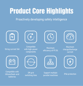 Lai biến tần năng lượng mặt trời hệ thống 30Kw 40kw 50kw <span class=keywords><strong>60kw</strong></span> lưới kết nối và tắt lưới quang điện ba pha biến tần - Product Image 3