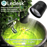 Lampu Akuarium LED Ledesk RX Full Spectrum Mahseer Garra untuk Tangki Aliran Alami, Penumbuh Alga, Peningkat Warna, Kontrol Timer