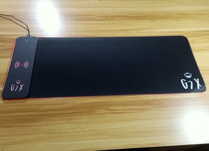 OEM Logo 15W Schnell ladung <span class=keywords><strong>RGB</strong></span> Gaming XXL Mouse pad mit kabellosem Ladegerät 30*80cm Gummi Mauspad - Product Image 4